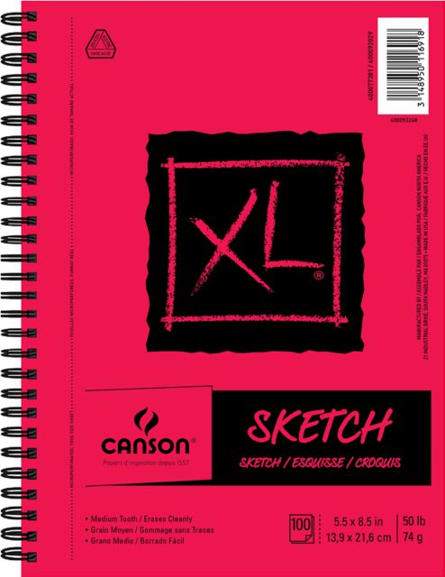 Xl Sketch Side-Wire Bound 5.5X8.5 100 Sheets
