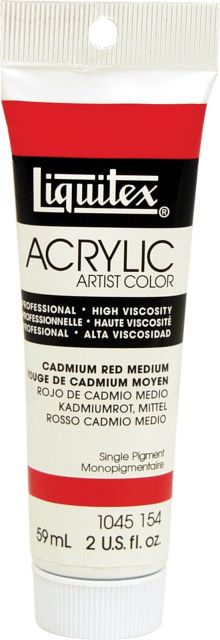 Professional Heavy Body Acrylic 2Oz Cadmium Red Medium