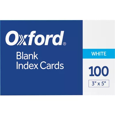 INDEXCARD 3x5 100CT PLAIN - New (SKU: 737618)